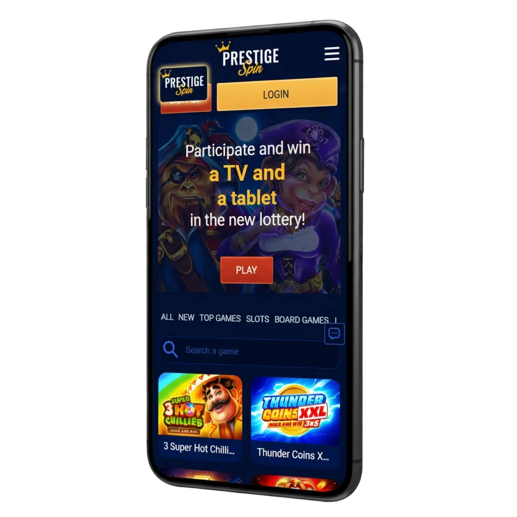 Prestige Spin app UK: Android & iOS betting, sportsbook, live casino, slots; pay with Visa, Mastercard, USDT; bonuses.