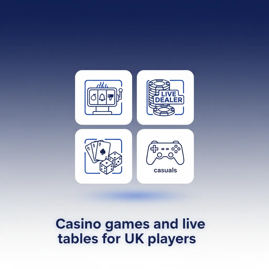 Casino games and live tables for UK players: 2,500+ slots, jackpots, Megaways, roulette, blackjack, poker, baccarat, Slingo.