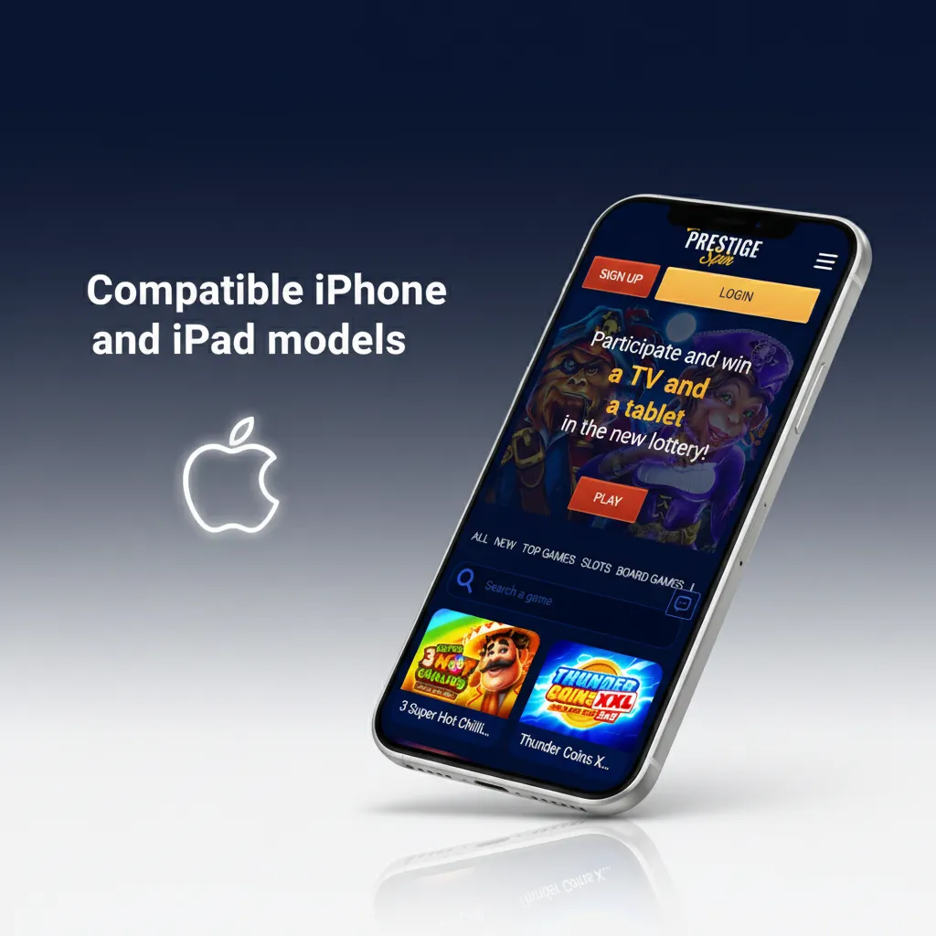 Supported devices for Prestige Spin: iPhone X to 15 series and newer iPads running iPadOS 12+.