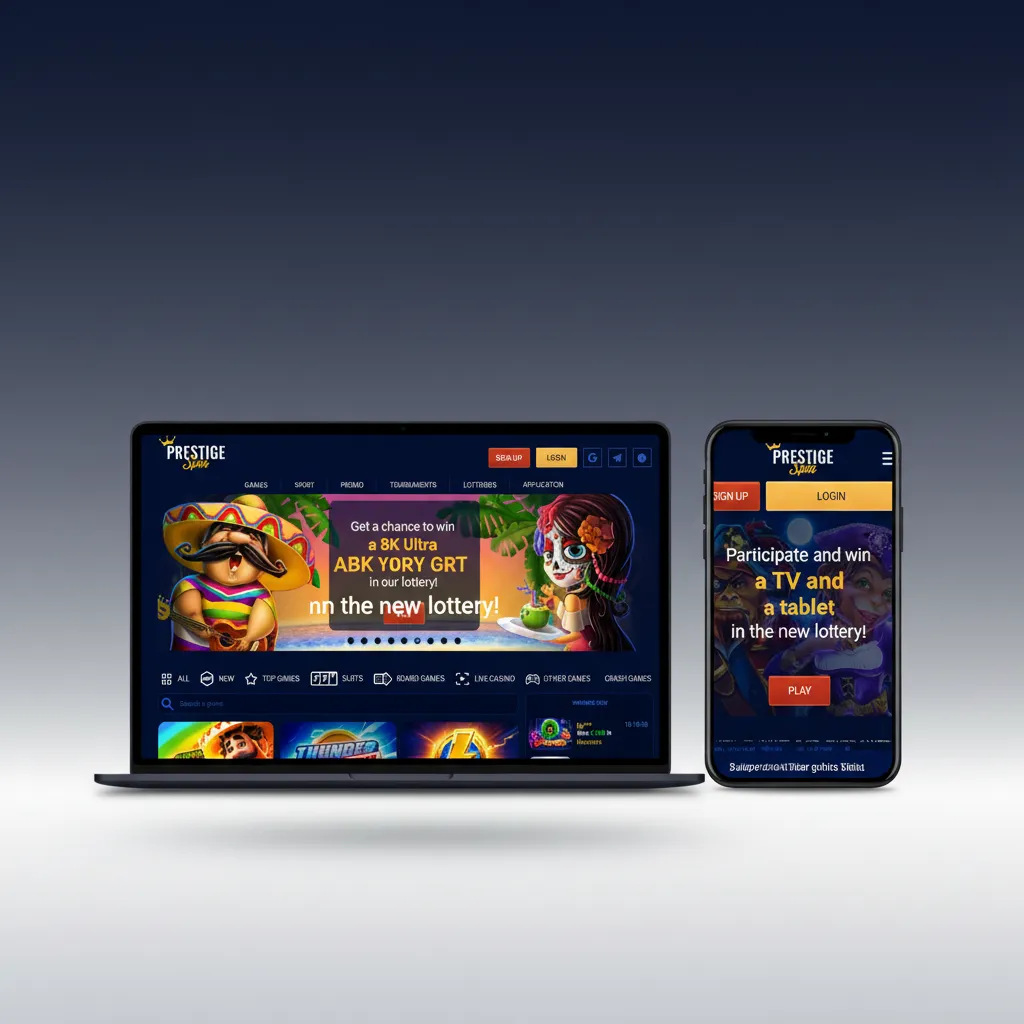 Betting interface with top nav (Sports, Live, Esports, Casino) with filters by league/provider; quick bets or slots play.