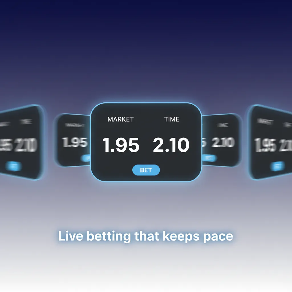 Live in-play betting interface with real-time odds for football, tennis, basketball, cricket, cash-out and match tracker.