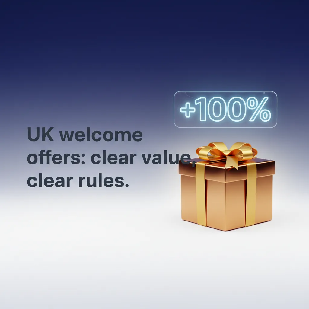 UK welcome offers: 200% from 20 EUR, 125% from 150 EUR, 150% from 300 EUR; casino bonuses, x45 wagering, check rules