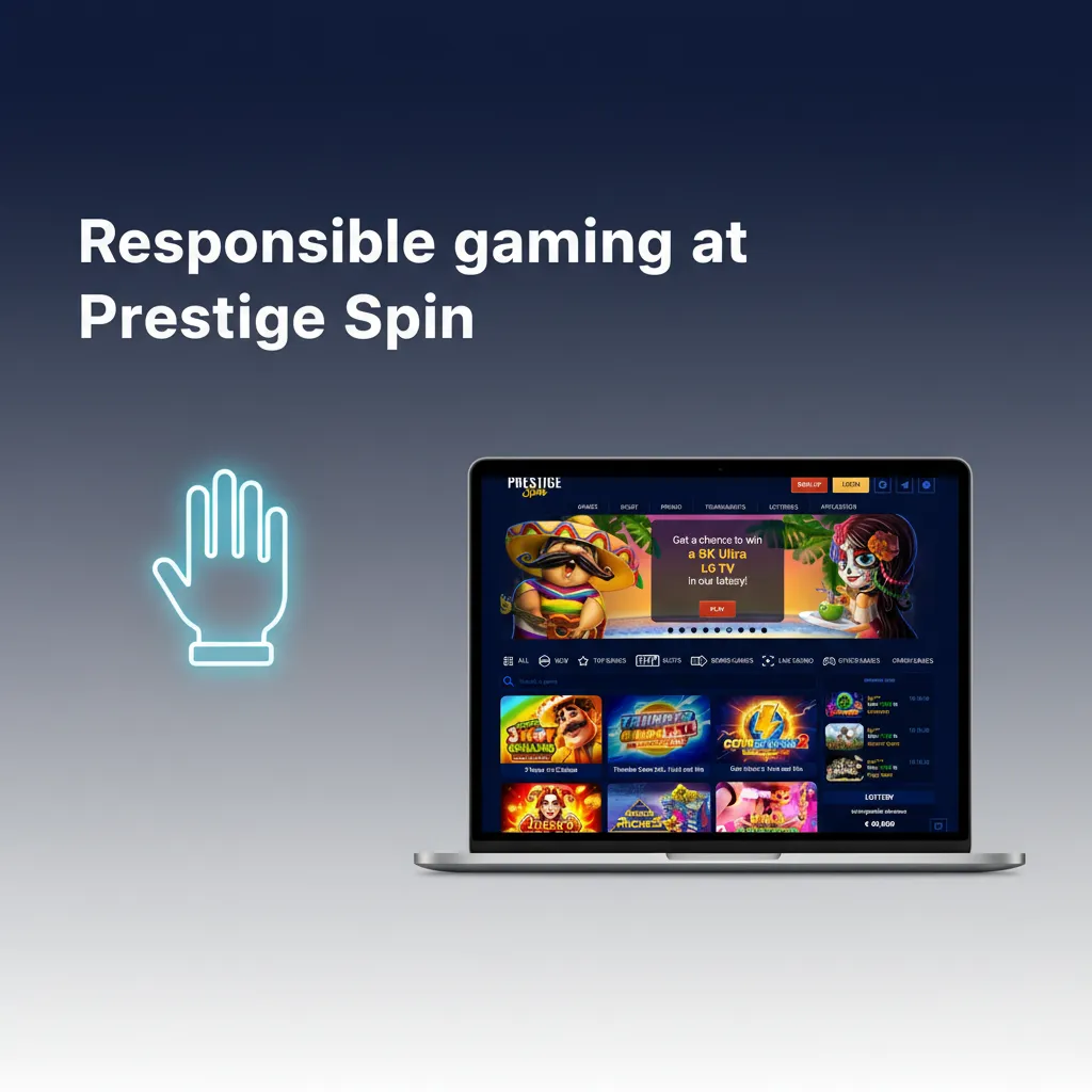 Responsible gaming at Prestige Spin: set limits, use reality checks, take breaks, avoid chasing losses, seek help.