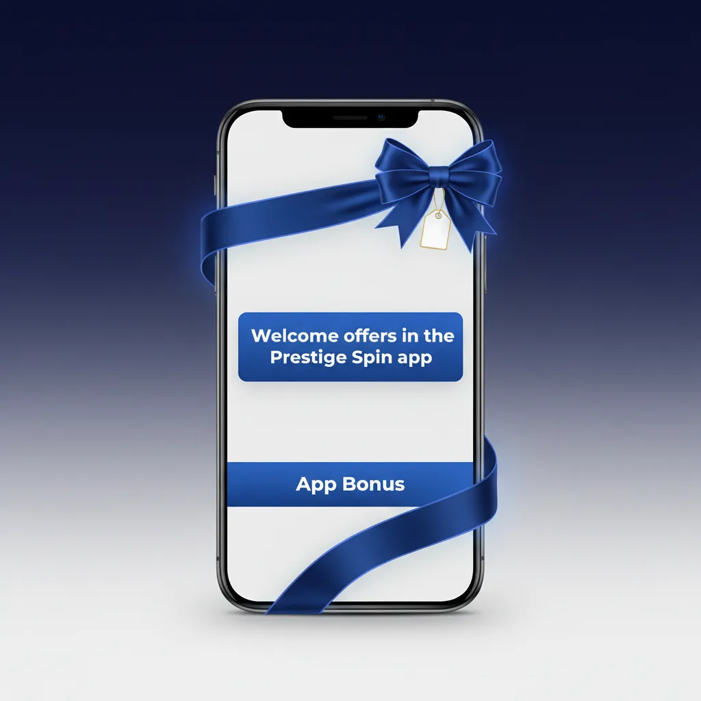 Welcome offers screen in Prestige Spin app: pick Sports matched deposit or Casino 200%/125%/150% during sign-up.