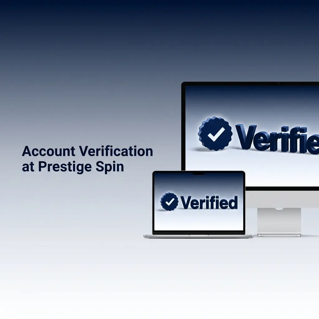 Prestige Spin account verification KYC process for UK players showing identity and address document upload steps