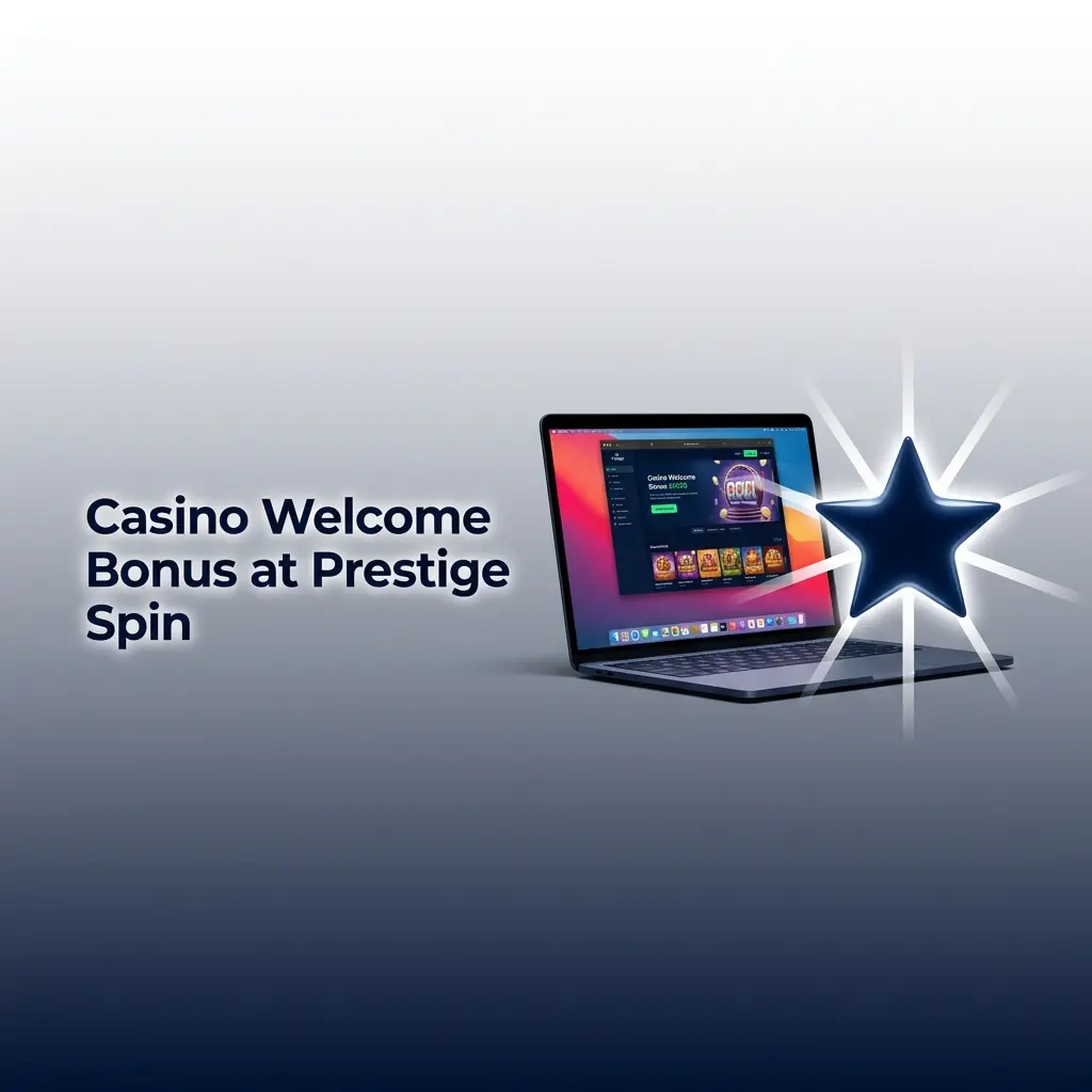Prestige Spin casino welcome bonus showing three-deposit match offers of 200%, 125%, and 150% for new UK players