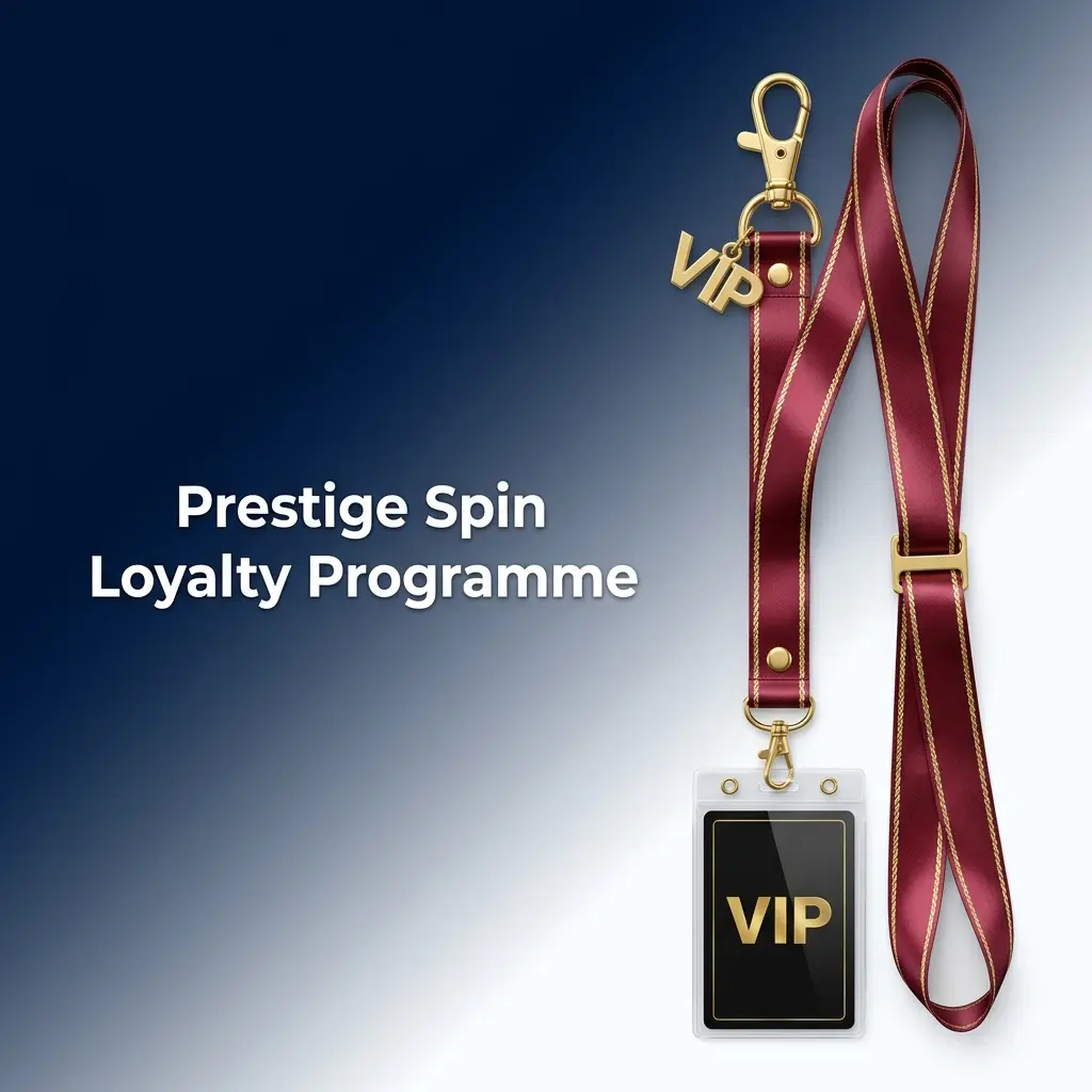 Prestige Spin loyalty programme tiers from Bronze to Diamond with points requirements and rewards including VIP cashback and bonuses