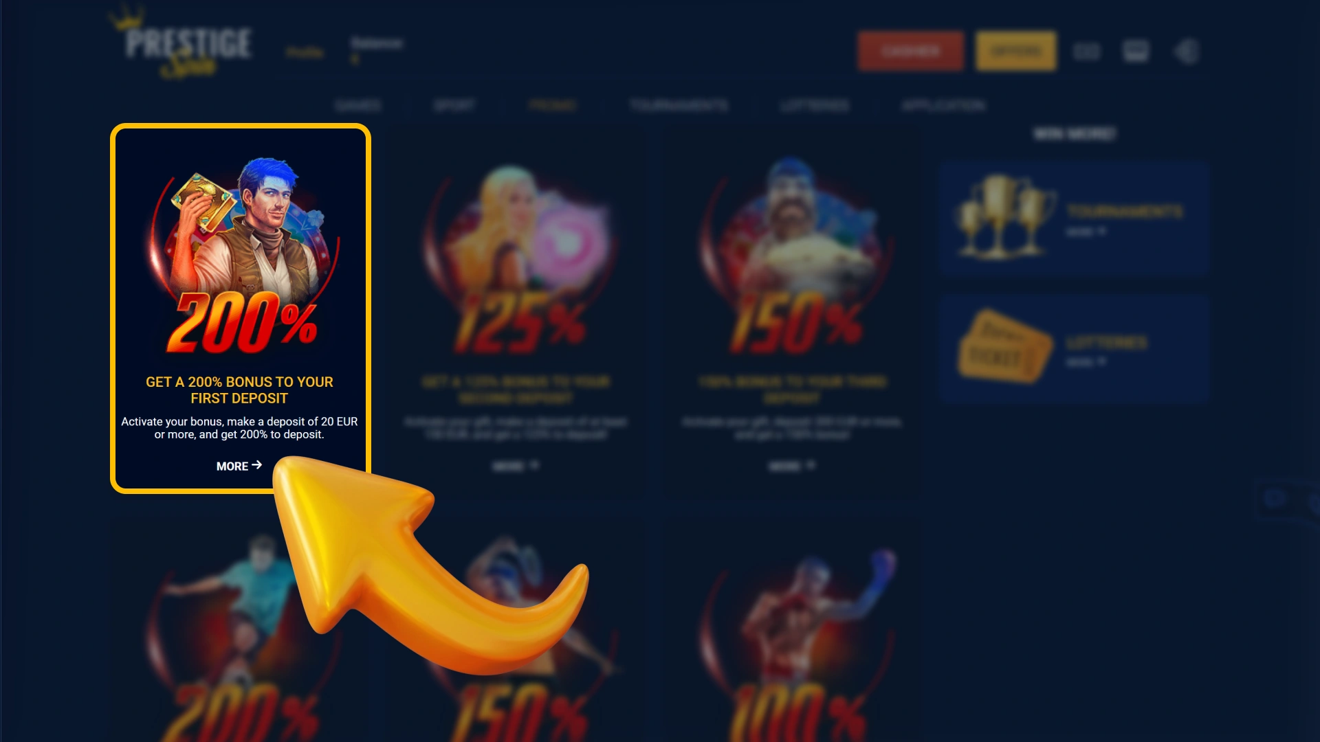 Fulfill all open wagering conditions inside official Prestige Spin.