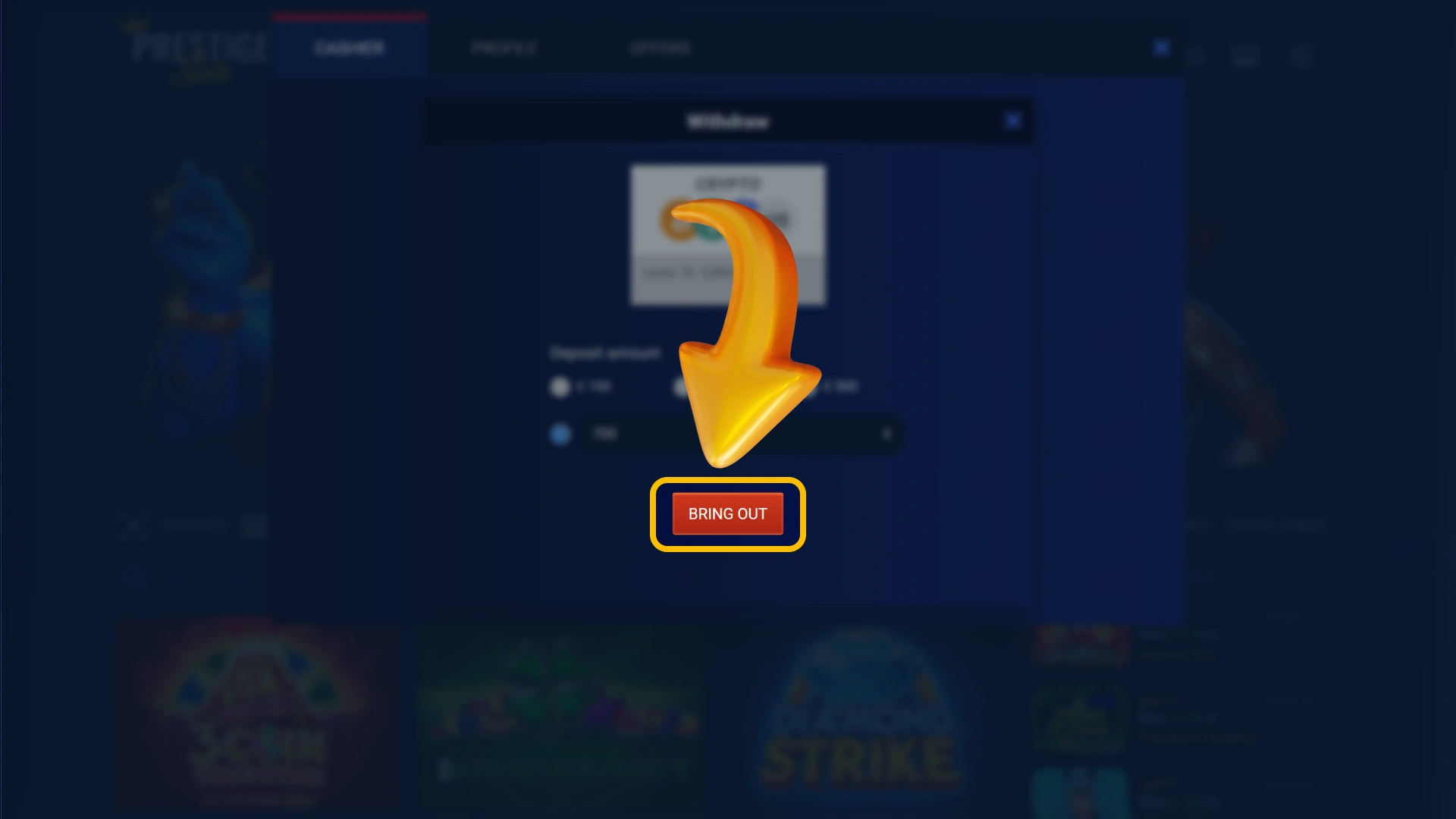 Submit your single pending payout request on official Prestige Spin.